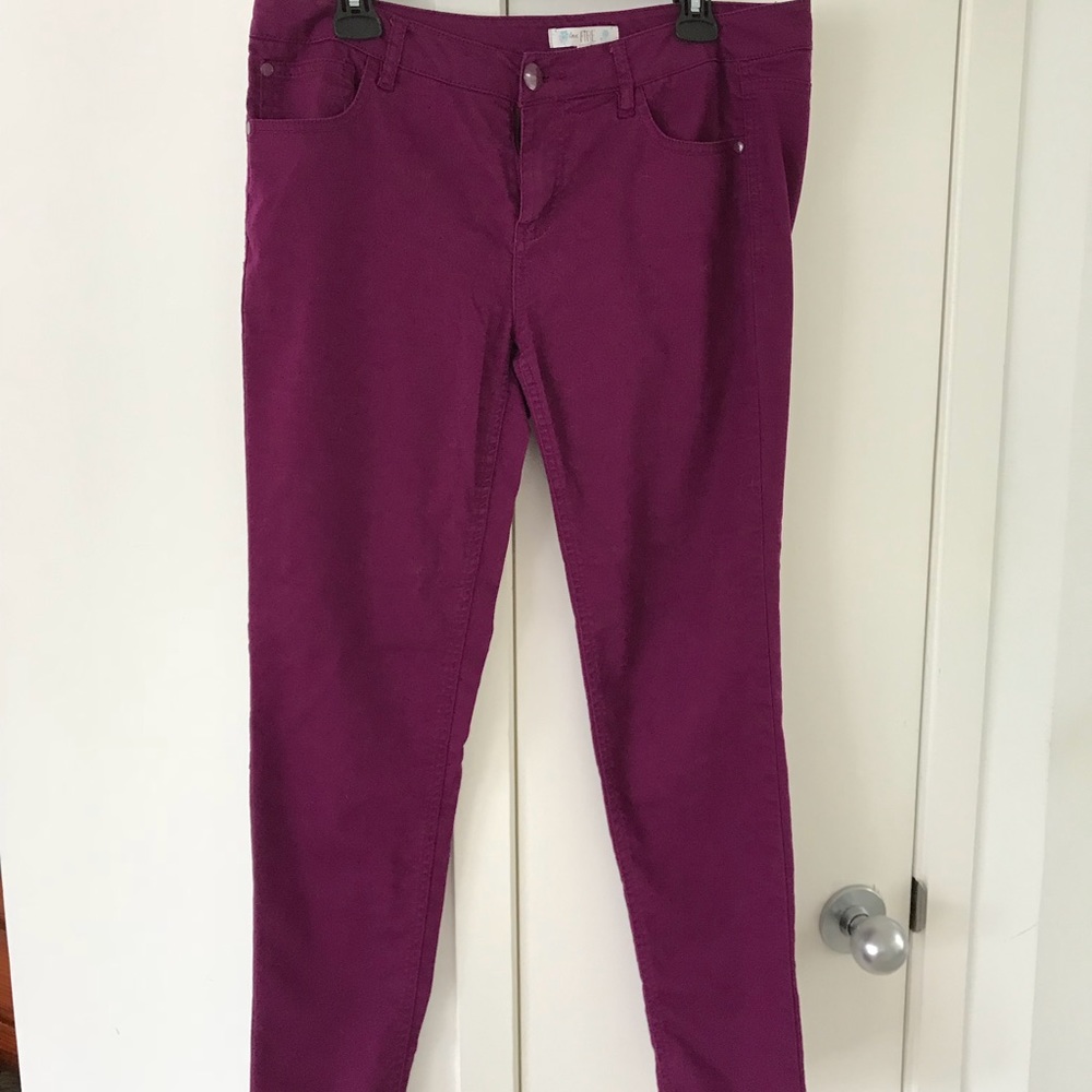 Purple stretch jeans